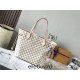 Louis Vuitton N41605 Check/Ballet Pink NEVERFULL Medium Handbag Damier Azur Canvas, Size: 32x28.5x17cm