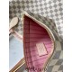 Louis Vuitton N41605 Check/Ballet Pink NEVERFULL Medium Handbag Damier Azur Canvas, Size: 32x28.5x17cm