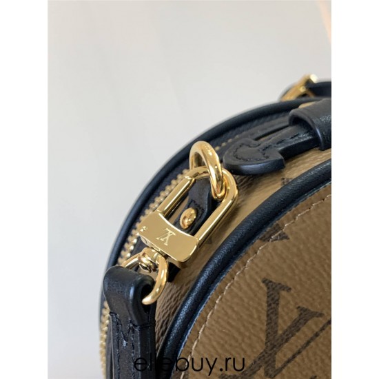 Louis Vuitton M68276 Mini Boite Chapeau SOUPLE Handbag made of Monogram Coated Canvas, Size: 13.0x12.0x6.5 cm