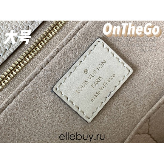 Louis Vuitton ONTHEGO Large Handbag (M45081) Off-White Embossed, Extra Large Monogram Print, Size: 41.0x34.0x19.0 cm