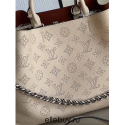 Louis Vuitton BELLA TOTE Handbag (M59203) Off-White, Soft Perforated Calfskin, Size: 32x23x13cm