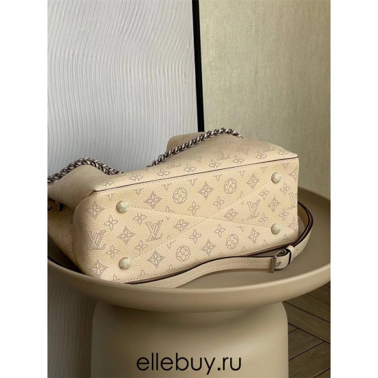 Louis Vuitton BELLA TOTE Handbag (M59203) Off-White, Soft Perforated Calfskin, Size: 32x23x13cm