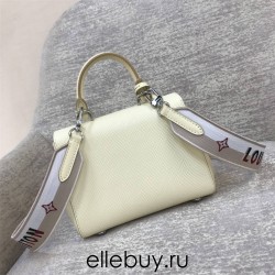 Louis Vuitton CLUNY Mini Handbag (M58928) Ivory, Cluny Mini Handbag with Detachable Flower Shoulder Strap, Size: 20x16x7.5cm