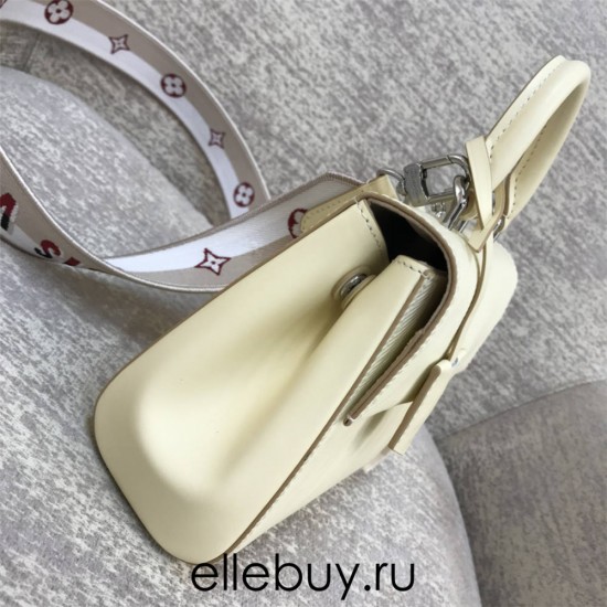 Louis Vuitton CLUNY Mini Handbag (M58928) Ivory, Cluny Mini Handbag with Detachable Flower Shoulder Strap, Size: 20x16x7.5cm