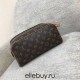 Louis Vuitton DOPP KIT Toiletry Bag (M46696) Monogram Macassar Coated Canvas, Size: 28x15x16.5cm