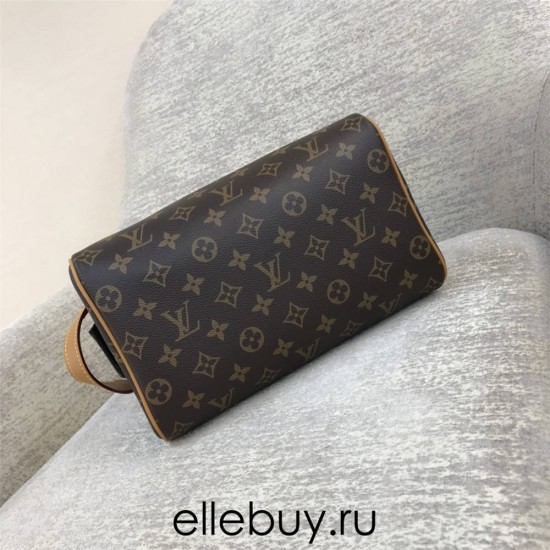 Louis Vuitton DOPP KIT Toiletry Bag (M46696) Monogram Macassar Coated Canvas, Size: 28x15x16.5cm