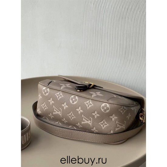 Louis Vuitton DIANE Handbag (M46388) Gray, Classic Monogram Empreinte Embossed Leather, Size: 23x16x8.5cm