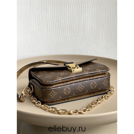 Louis Vuitton POCHETTE MÉTIS Metis EAST WEST Handbag (M46279) Yellow Flower, Monogram Canvas, Size: 21.5x13.5x6cm