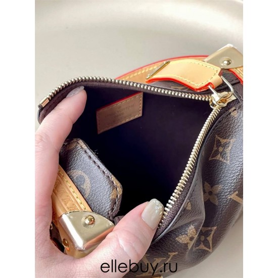 Louis Vuitton SIDE TRUNK Mini Handbag (M46815) Classic Monogram, Sharp Angles, Size: 18×12.5×8CM