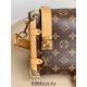 Louis Vuitton SIDE TRUNK Handbag (M46358) Nicolas Ghesquière, Small Monogram Canvas, Size: 21x14x6cm