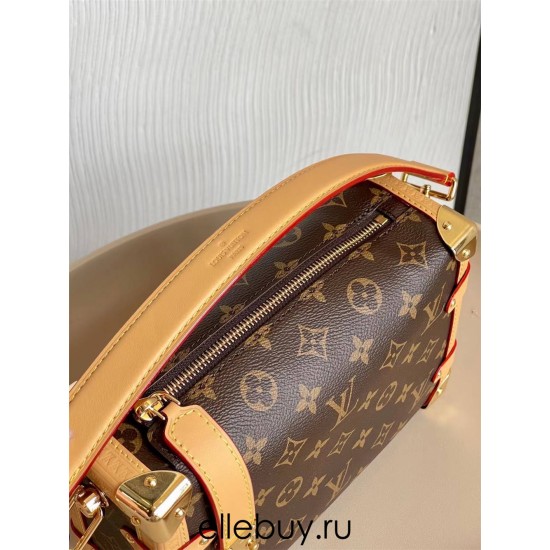 Louis Vuitton SIDE TRUNK Handbag (M46358) Nicolas Ghesquière, Small Monogram Canvas, Size: 21x14x6cm