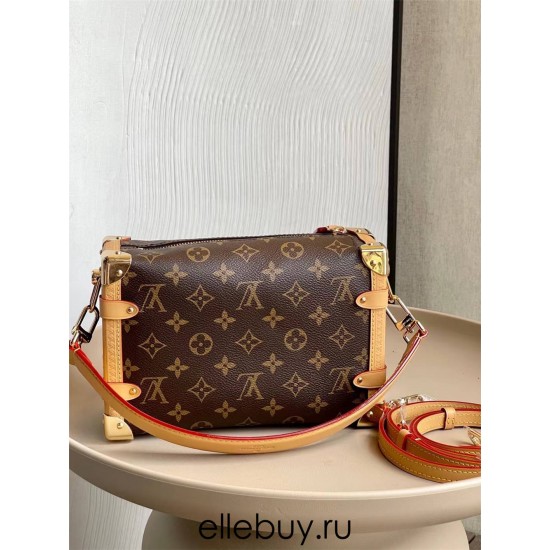 Louis Vuitton SIDE TRUNK Handbag (M46358) Nicolas Ghesquière, Small Monogram Canvas, Size: 21x14x6cm