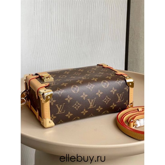 Louis Vuitton SIDE TRUNK Handbag (M46358) Nicolas Ghesquière, Small Monogram Canvas, Size: 21x14x6cm