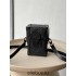 Louis Vuitton VERTICAL TRUNK Mini Handbag (M82070) Black Leather, Taurillon Embossed, Magnetic Flap, Size: 10.7x17.5x6.8cm