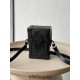 Louis Vuitton VERTICAL TRUNK Mini Handbag (M82070) Black Leather, Taurillon Embossed, Magnetic Flap, Size: 10.7x17.5x6.8cm