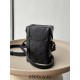 Louis Vuitton VERTICAL TRUNK Mini Handbag (M82070) Black Leather, Taurillon Embossed, Magnetic Flap, Size: 10.7x17.5x6.8cm