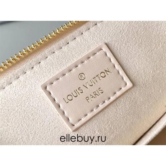 Louis Vuitton M22878 Cream Embroidered Shell Bag Collection, Latest Season New Alma BB Handbag (M91606) in Soft Calfskin, Size: 23.5x17.5x11.5cm