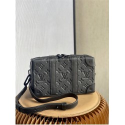 Louis Vuitton SOFT TRUNK WALLET Handbag (M80024) Black, 2021 Fall/Winter Virgil Abloh, Size: 22.5x14x5cm