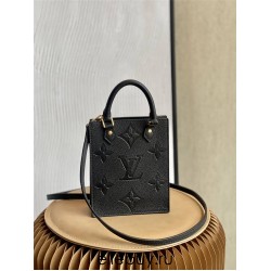 Louis Vuitton PETIT SAC PLAT Handbag (M80478) Black, Classic Sac Plat Handbag Design, Size: 14x17x5cm