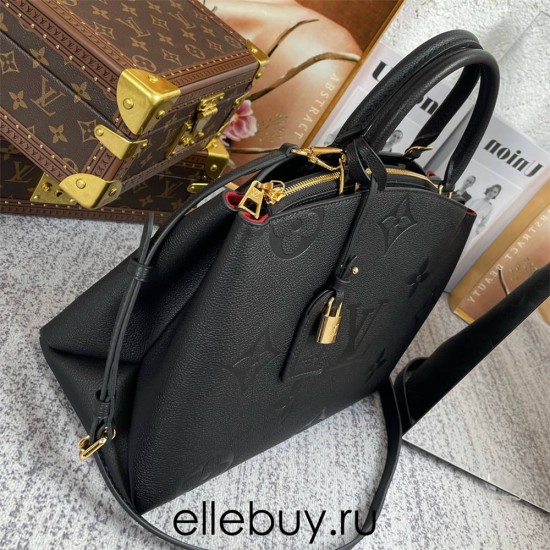 Louis Vuitton GRAND PALAIS Handbag (M45811) Black, Grand Palais Handbag in Soft Grained Leather Embossed, Size: 34x24x15cm