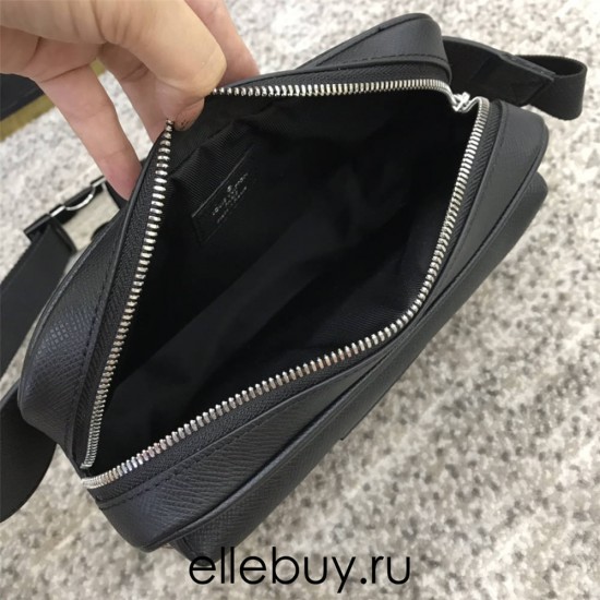 Louis Vuitton M30245 Black OUTDOOR Belt Bag, Limited Edition Outdoor Belt Bag with a mix of Monogram Canvas and Soft Taïga Leather, Size: 21x17x5cm