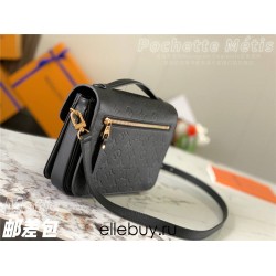 Louis Vuitton M41487 Metis Black Embossed Monogram Empreinte Leather, Pochette Métis Handbag, Size: 25x19x9cm.