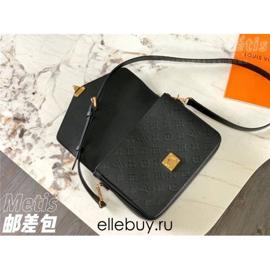 Louis Vuitton M41487 Metis Black Embossed Monogram Empreinte Leather, Pochette Métis Handbag, Size: 25x19x9cm.