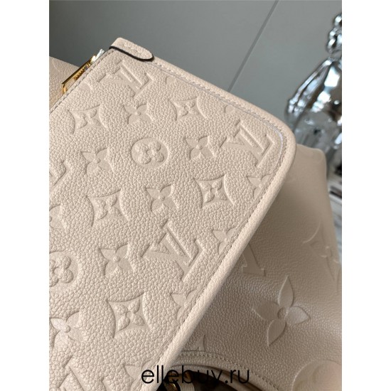 Louis Vuitton CARRYALL Small Handbag (M46293) White, Monogram Empreinte Embossed Leather, Size: 24x29.5x12cm