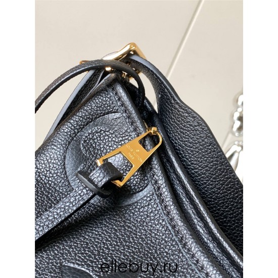 Louis Vuitton M46288 Black Embossed CarryAll Small Handbag, Monogram Empreinte Embossed Leather, Size: 24x29.5x12cm