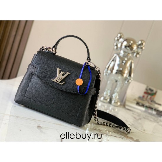 Louis Vuitton LOCKME EVER Mini Handbag (M20997) Black, Petite and Exquisite Lockme Ever Mini Handbag in Grained Calfskin, Size: 23x17x10cm