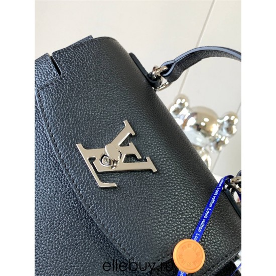 Louis Vuitton LOCKME EVER Mini Handbag (M20997) Black, Petite and Exquisite Lockme Ever Mini Handbag in Grained Calfskin, Size: 23x17x10cm