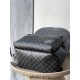 Louis Vuitton DISCOVERY Small Backpack (N40436) Black, Damier Infini Leather and Damier Graphite Canvas, Size: 30x40x20cm