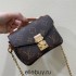 Louis Vuitton MICRO MÉTIS Metis Chain Bag (M81390) Monogram, Soft Monogram Empreinte Leather, Size: 14x11x3.5cm