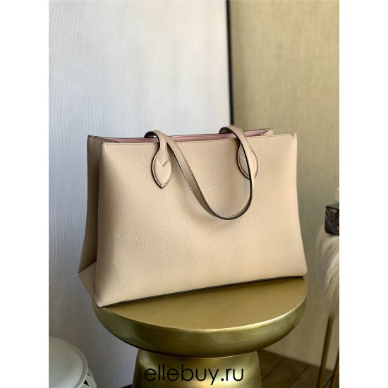 Louis Vuitton BORSA LOCKME SHOPPER Handbag (M57346) Elephant Gray, Soft Calfskin with Two Leather Shoulder Straps, Size: 38x26.5x13cm