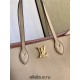 Louis Vuitton BORSA LOCKME SHOPPER Handbag (M57346) Elephant Gray, Soft Calfskin with Two Leather Shoulder Straps, Size: 38x26.5x13cm