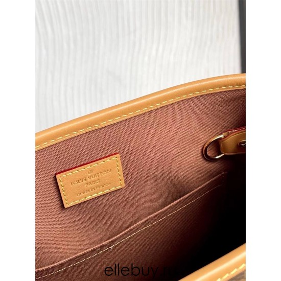 Louis Vuitton DELIGHTFUL Medium Pumpkin Bag (M51156) Monogram Body, Leather Handles, Size: 25x23x15cm