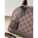 Louis Vuitton N40447 Damier Ebène Monogram Coffee Color Weave Alma BB Handbag, Size: 23.5x17.5x11.5 cm