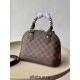 Louis Vuitton N40447 Damier Ebène Monogram Coffee Color Weave Alma BB Handbag, Size: 23.5x17.5x11.5 cm