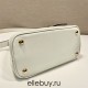  Sunny  Prada Double Saffiano Leather Mini Bag 1BG443 White Double Saffiano 25x18.5x12.5cm