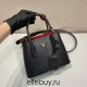  Sunny  Prada Double Saffiano Leather Mini Bag  1BG443  Black  Double  Saffiano 25x18.5x12.5cm