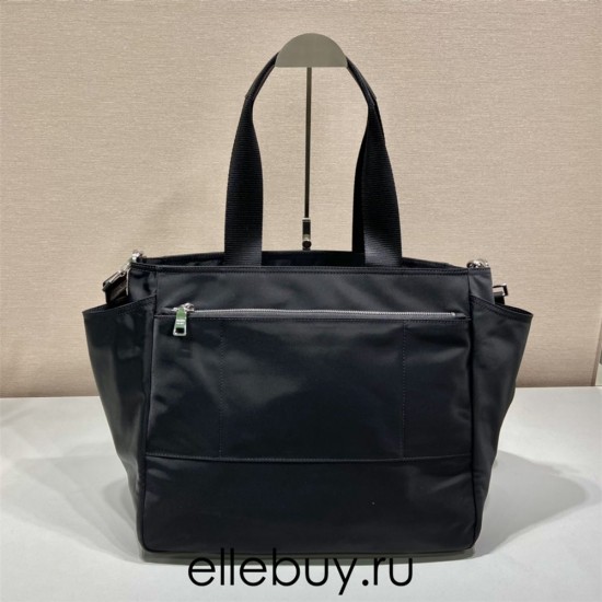 Black Prada Re-nylon Baby Bag Mum  1BG102   35x30x17cm