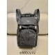 Navy Re-nylon And Saffiano Leather Backpack 2VZ135A   Black  27x45x17cm