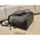 Navy Re-nylon And Saffiano Leather Backpack 2VZ135A   Black  27x45x17cm