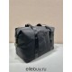 Black Re-nylon And Saffiano Leather Duffle Bag 2VC796    44.5x40x24cm