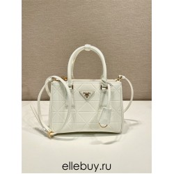 White Small Prada Galleria Saffiano Leather Bag 1BA896  Limited   24.5x16.5x11cm