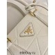 White Small Prada Galleria Saffiano Leather Bag 1BA896  Limited   24.5x16.5x11cm