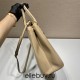 Prada Saffiano leather handbag (1BA304) High   apricot  33x31x15cm