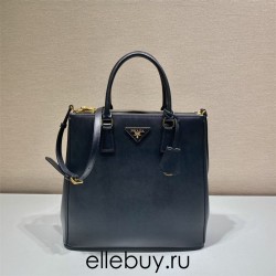 Prada Saffiano leather handbag (1BA304) High   Black  33x31x15cm