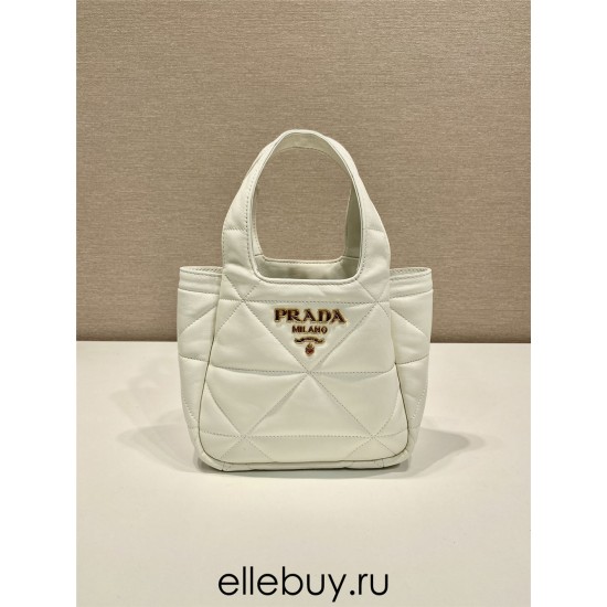 Small Nappa-leather Dynamique Bag With Topstitching 1BG451   Lambskin   White  18x16x10cm