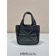 Small Nappa-leather Dynamique Bag With Topstitching 1BG451   Lambskin   Black  18x16x10cm